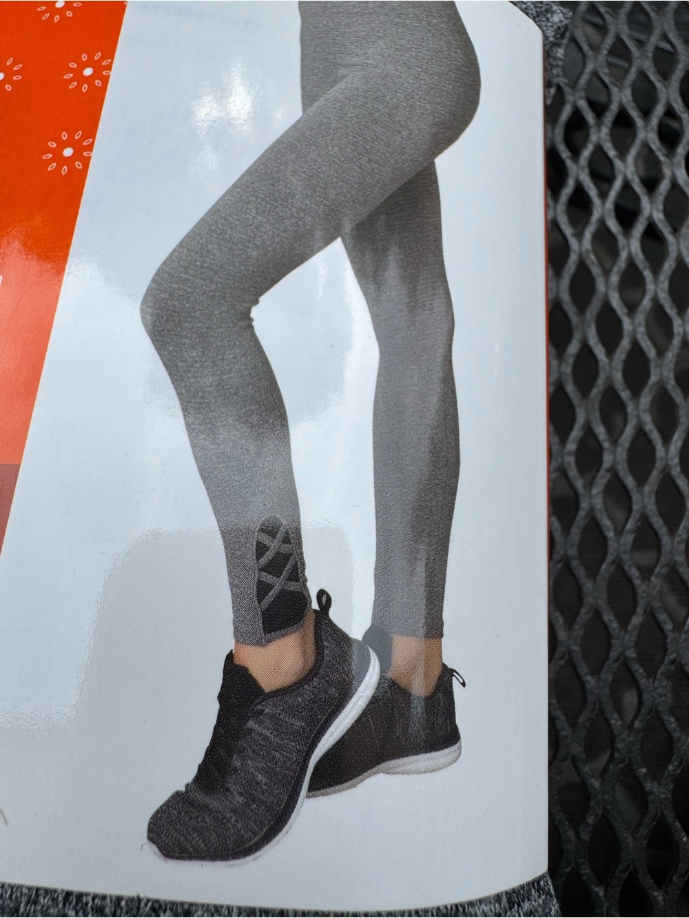 west loop Gray Active Leggings with Ankle Detail
